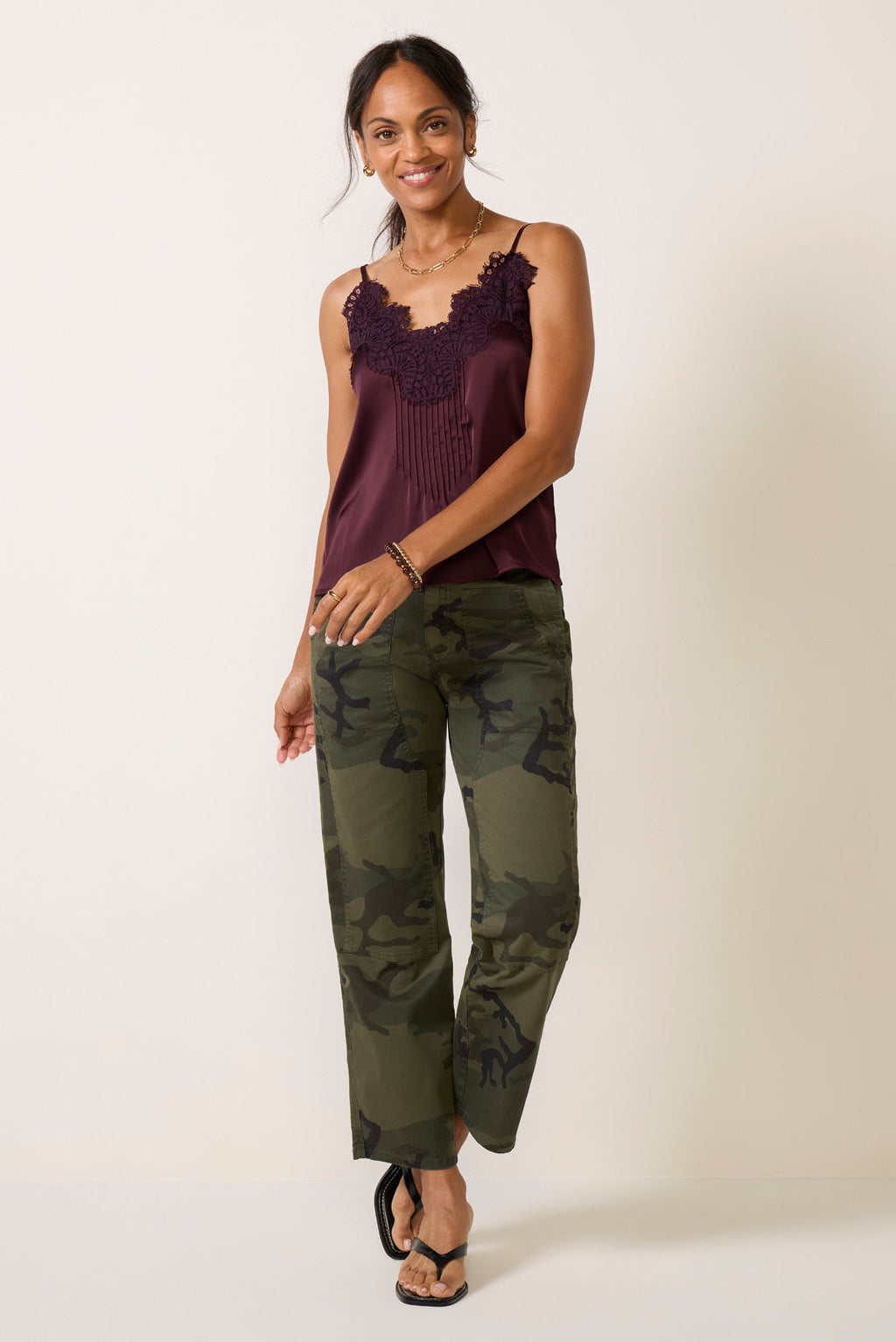Juliette Lace Pintuck Cami