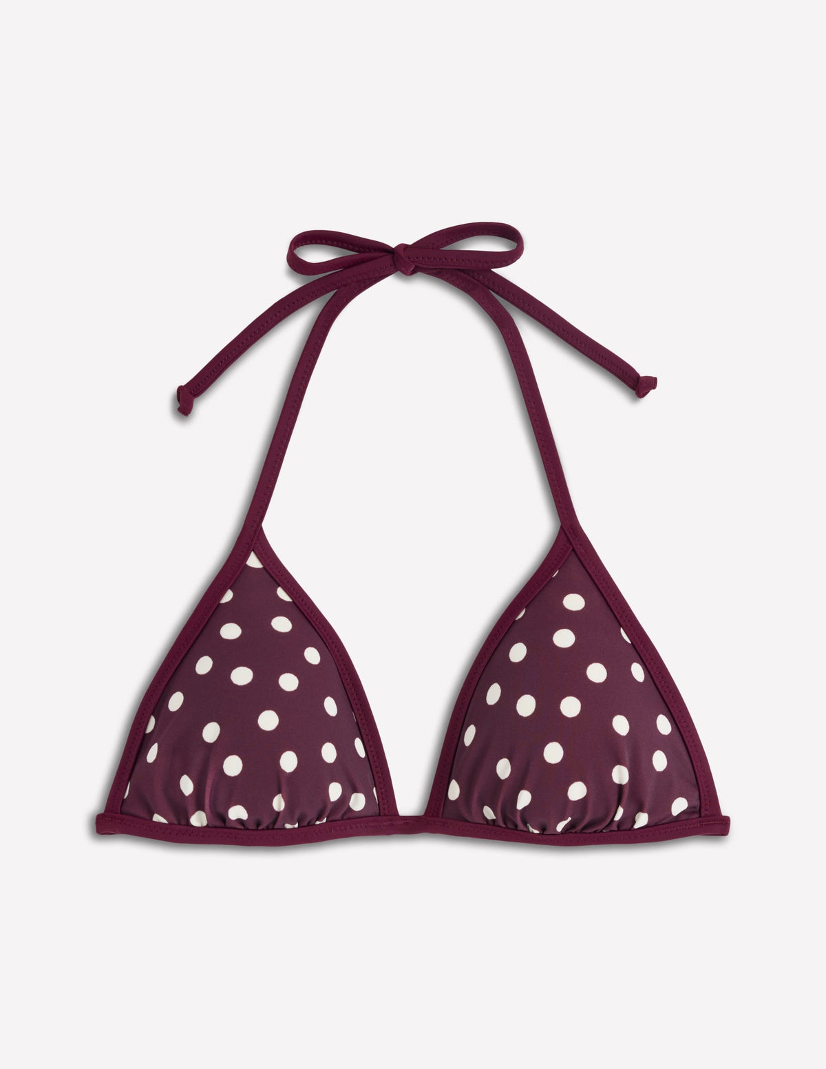 Symi Reversible Bikini Top-Chocberry, Stripe & Dot