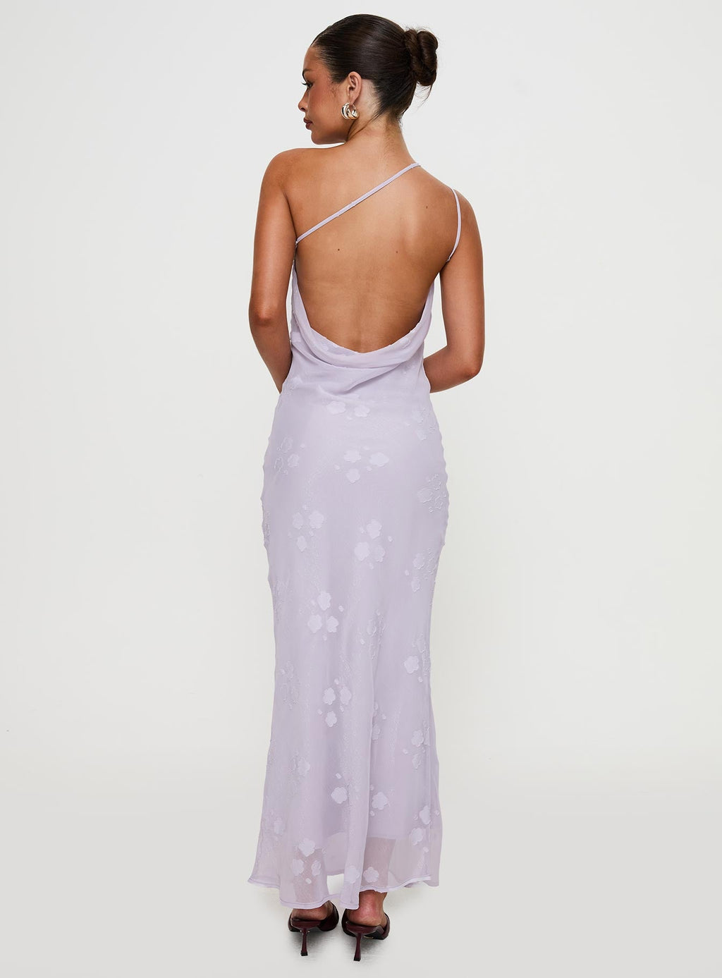 Jazmira One Shoulder Maxi Dress Lilac