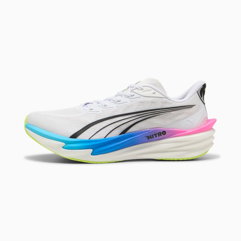 Deviate NITRO™ 4 Men's Road Running Shoes - PUMA White-Poison Pink-Ultra Blue
