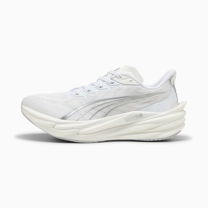 Deviate NITRO™ 4 Women's Road Running Shoes - PUMA White-Feather Gray