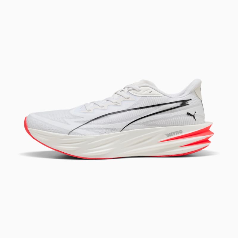 Deviate Pure NITRO™ Men's Running Shoes - PUMA White-Ultra Red-PUMA Silver