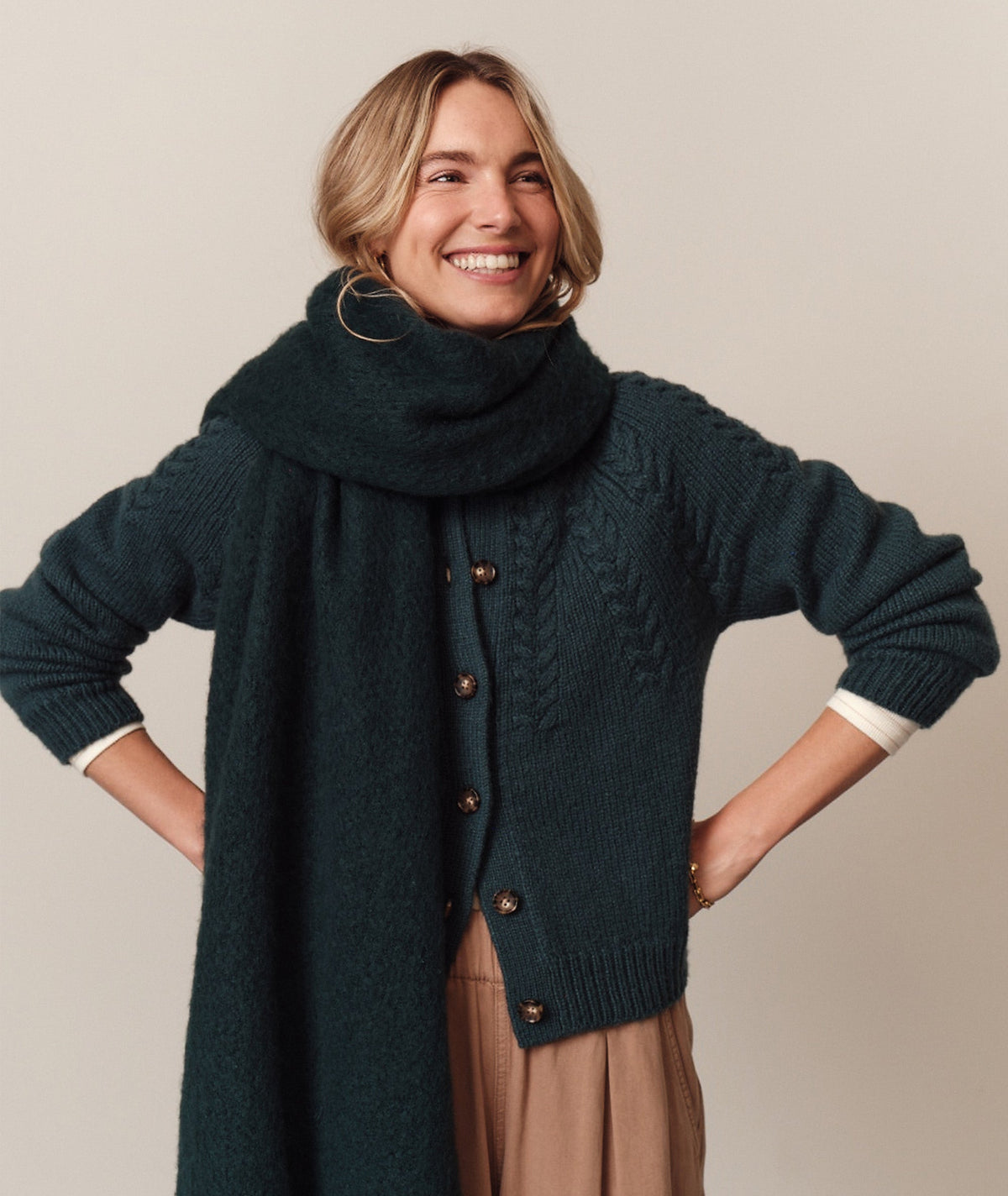 Everly Cable Knit Cardigan