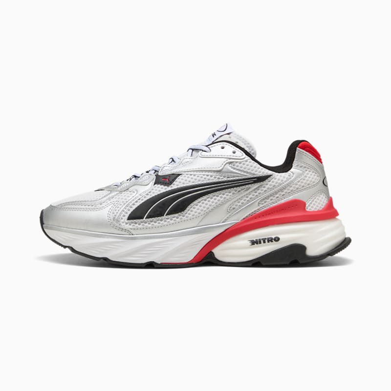 Fade Sneakers - PUMA Silver-PUMA White-For All Time Red