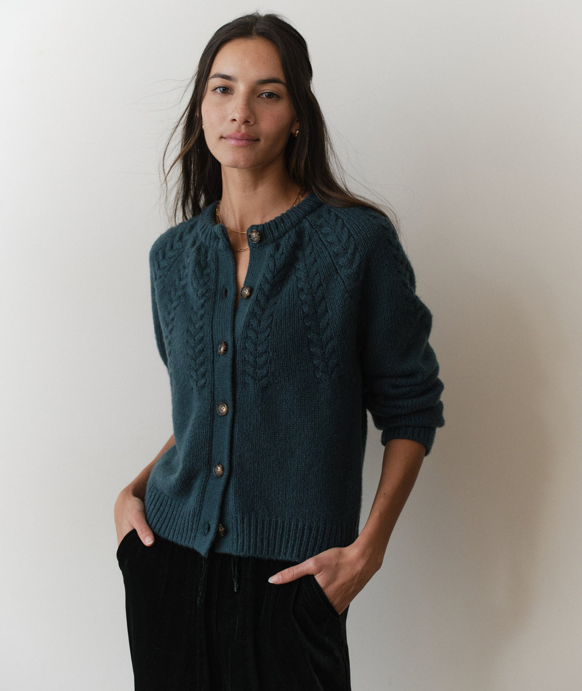 Everly Cable Knit Cardigan