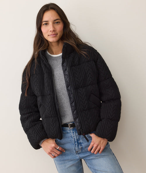 Alba Cable Knit Puffer