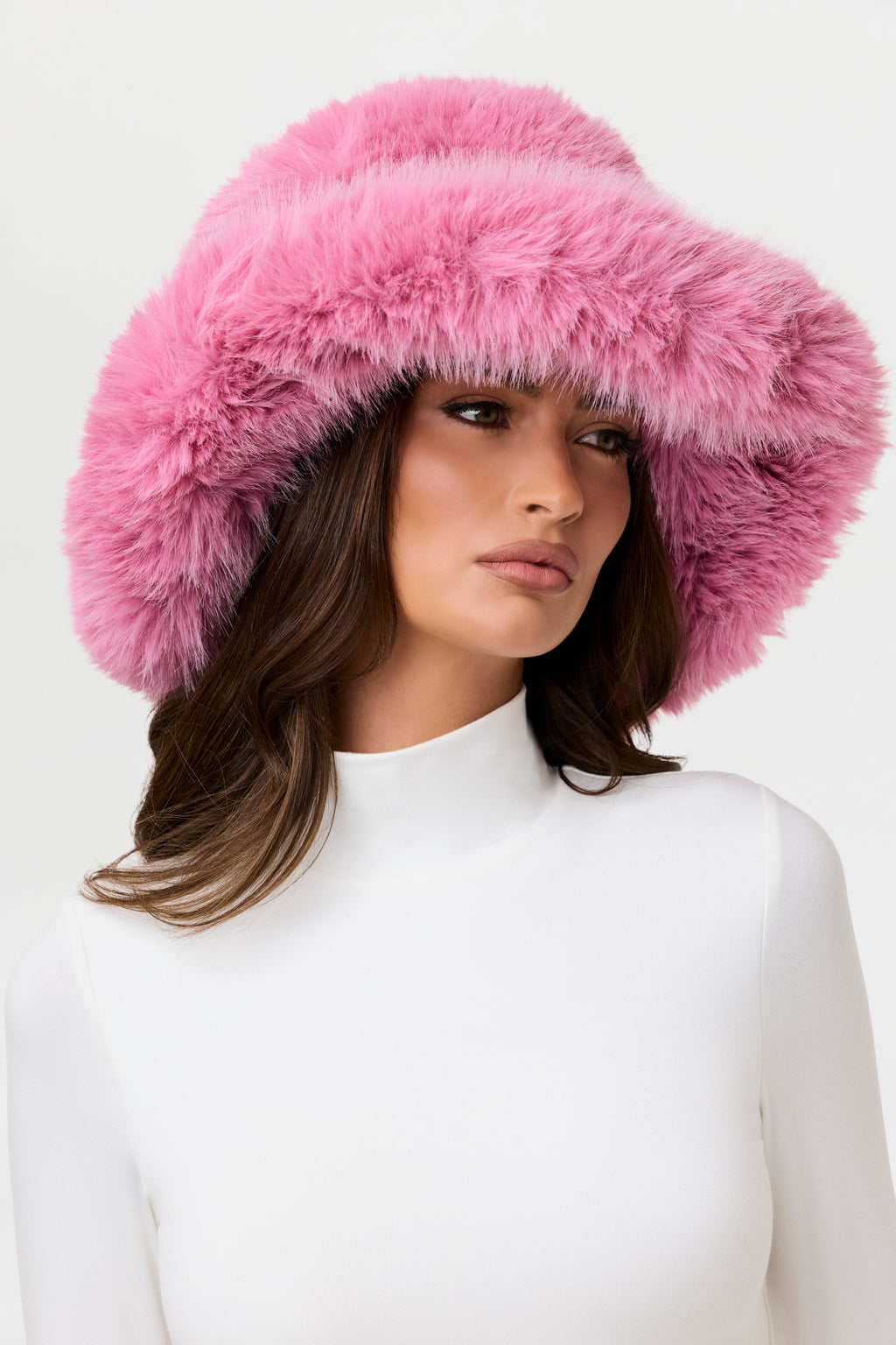 Faux Fur Oversized Bucket Hat