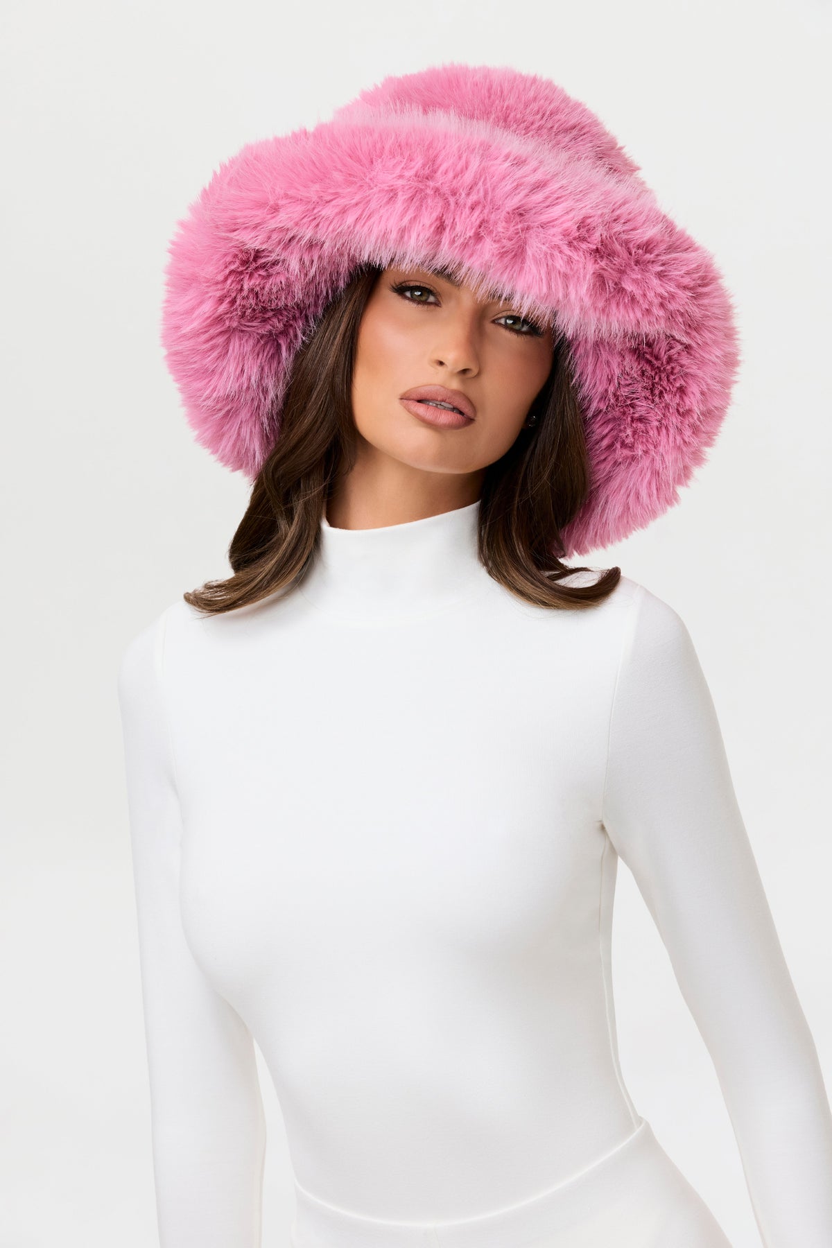 Faux Fur Oversized Bucket Hat
