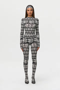Naked Print Closed Toe Leggings Petite