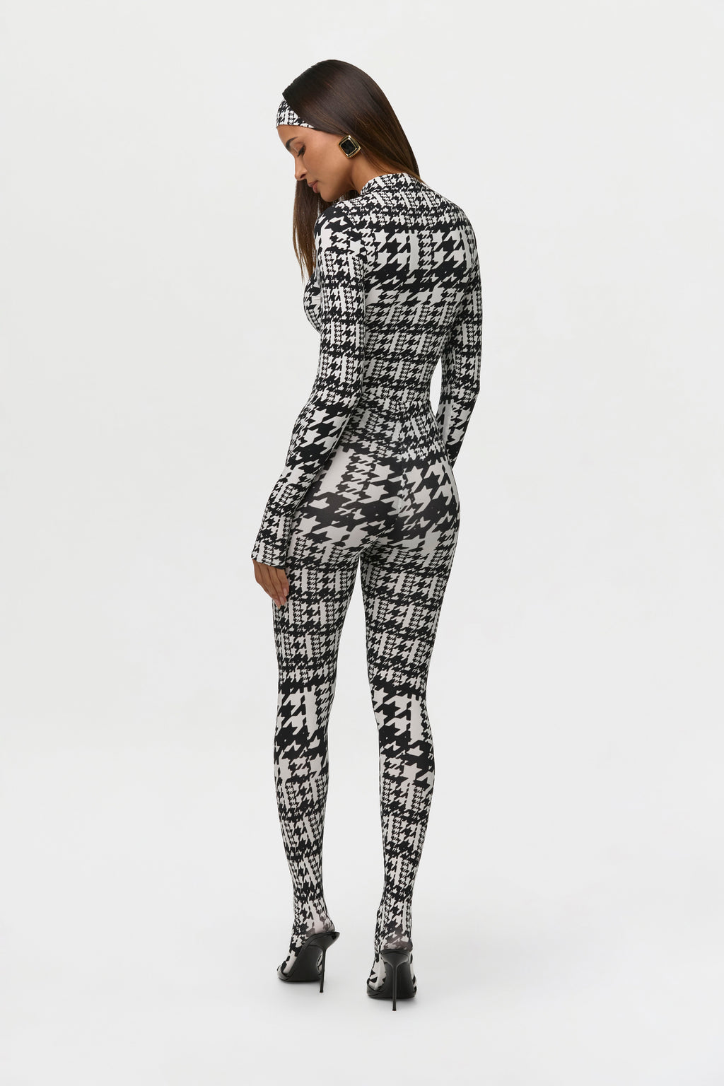 Naked Print Closed Toe Leggings Petite