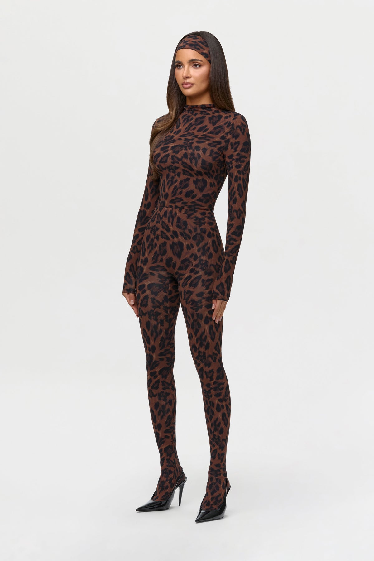 Naked Print Closed Toe Leggings Petite
