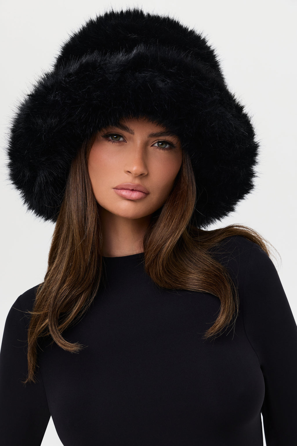Faux Fur Oversized Bucket Hat