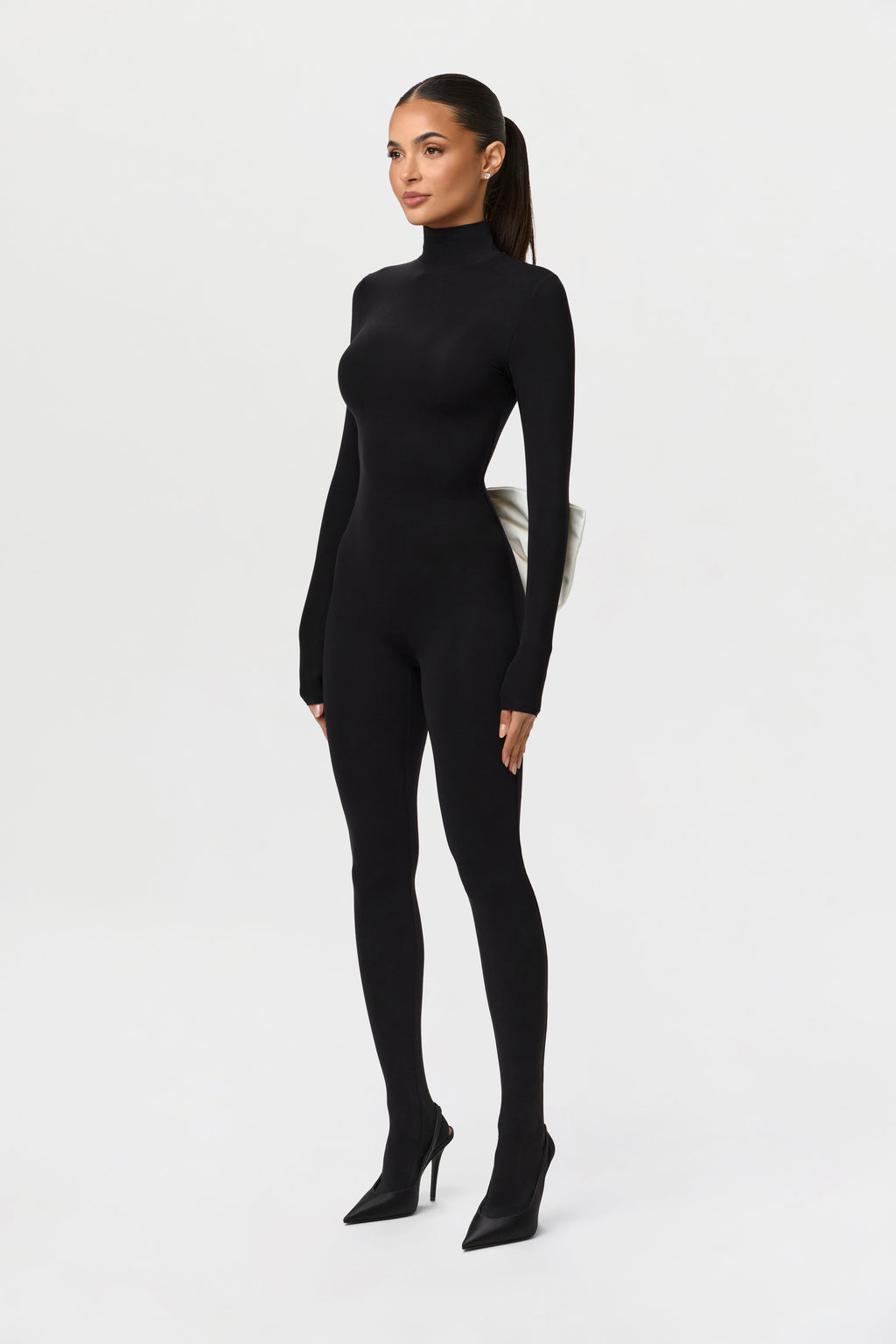 Naked Bow Closed Toe Jumpsuit
