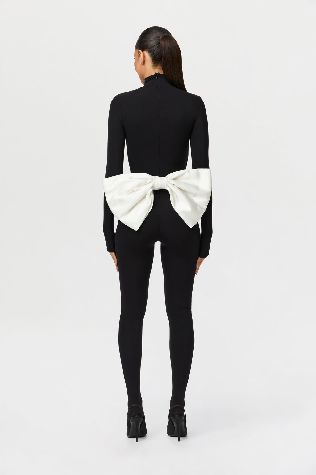 Naked Bow Closed Toe Jumpsuit