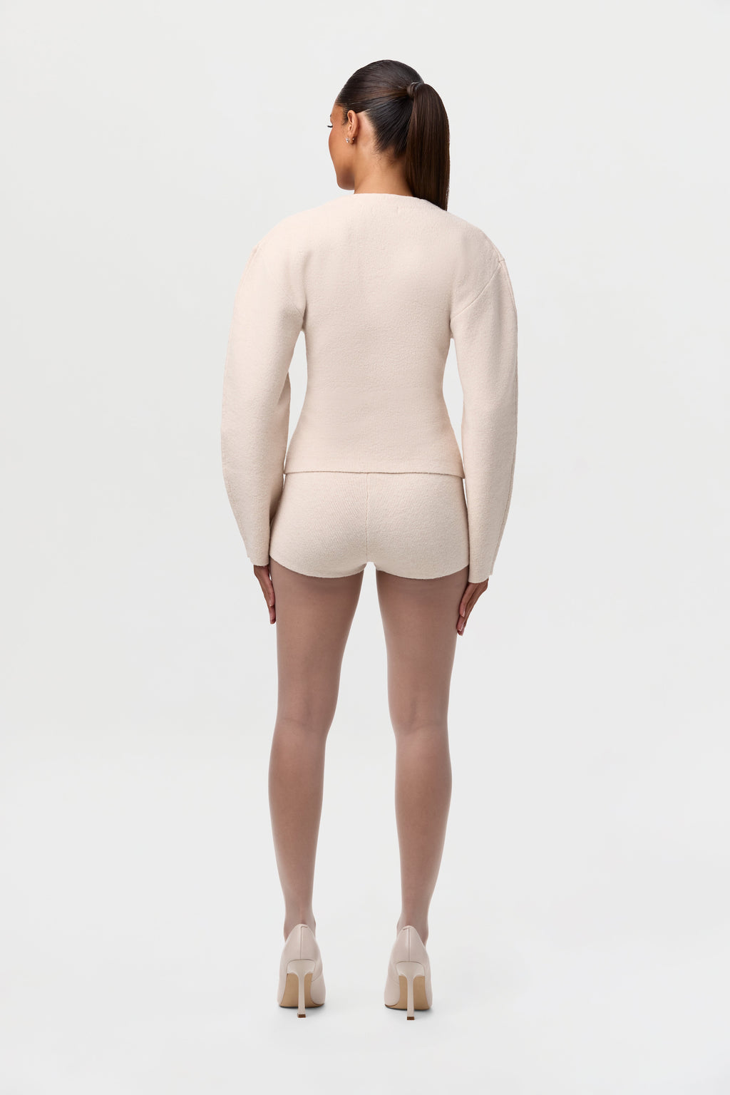 Knit Rhinestone Button Up Cardigan