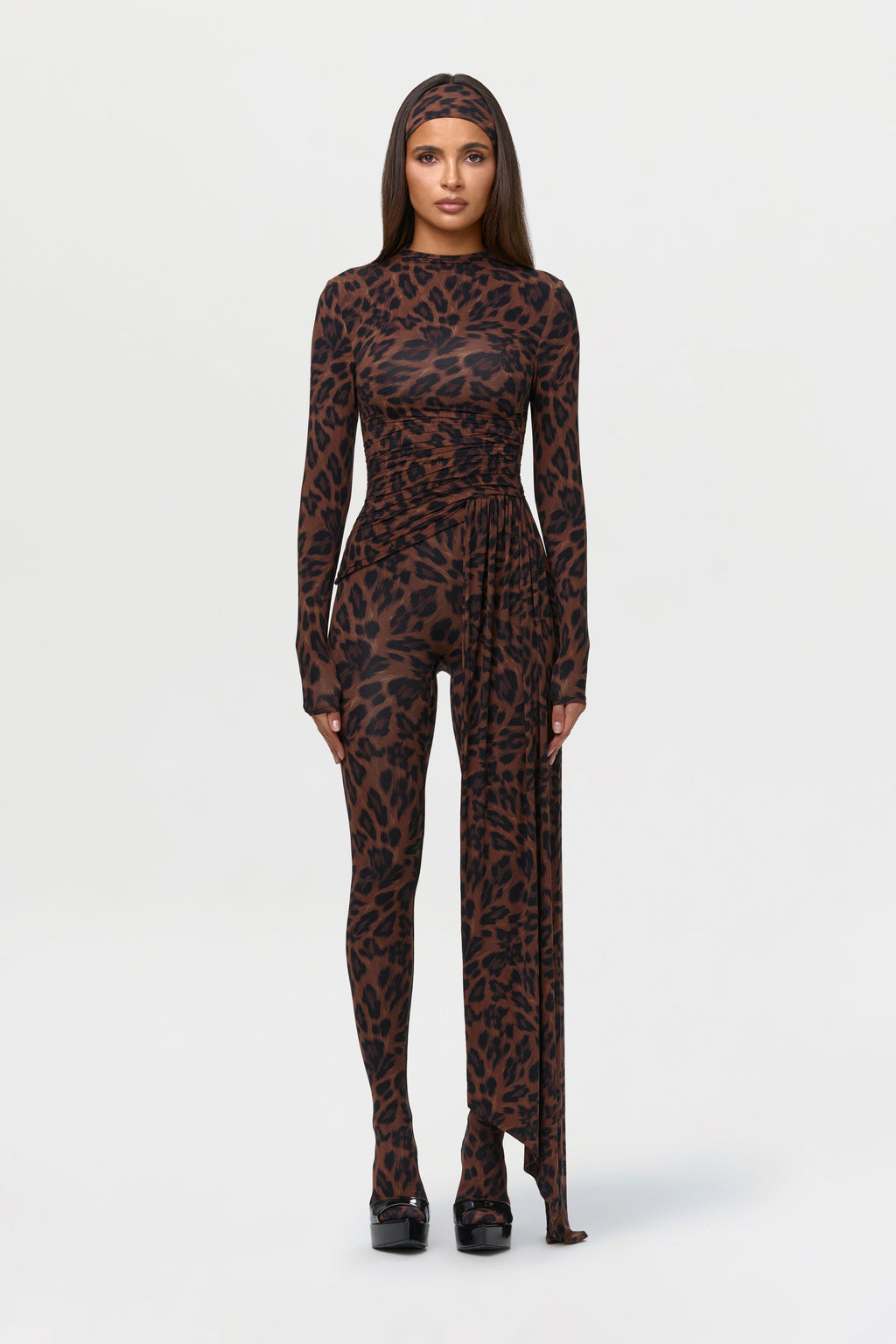 Naked Print Closed Toe Leggings Petite