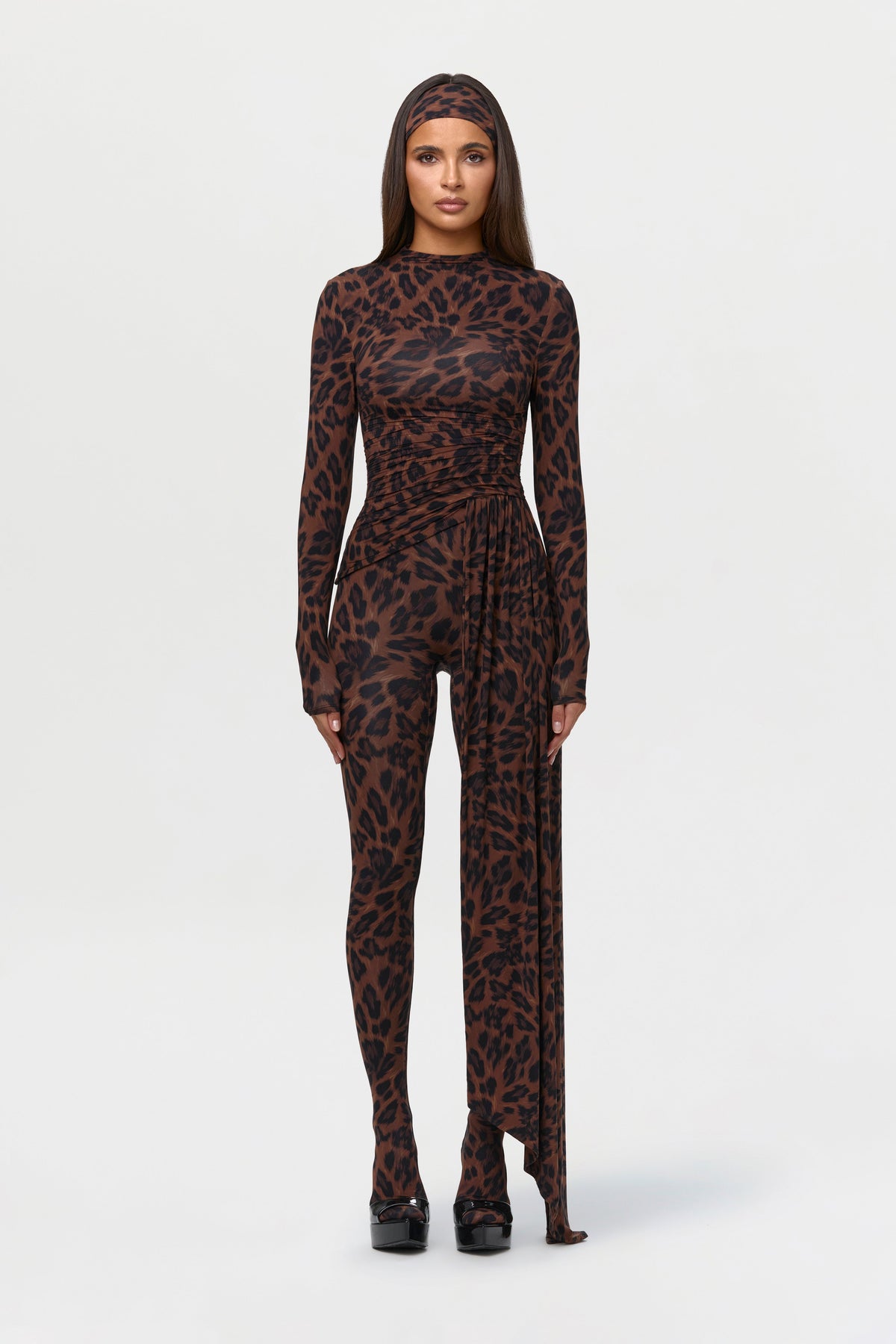 Naked Print Closed Toe Leggings Petite