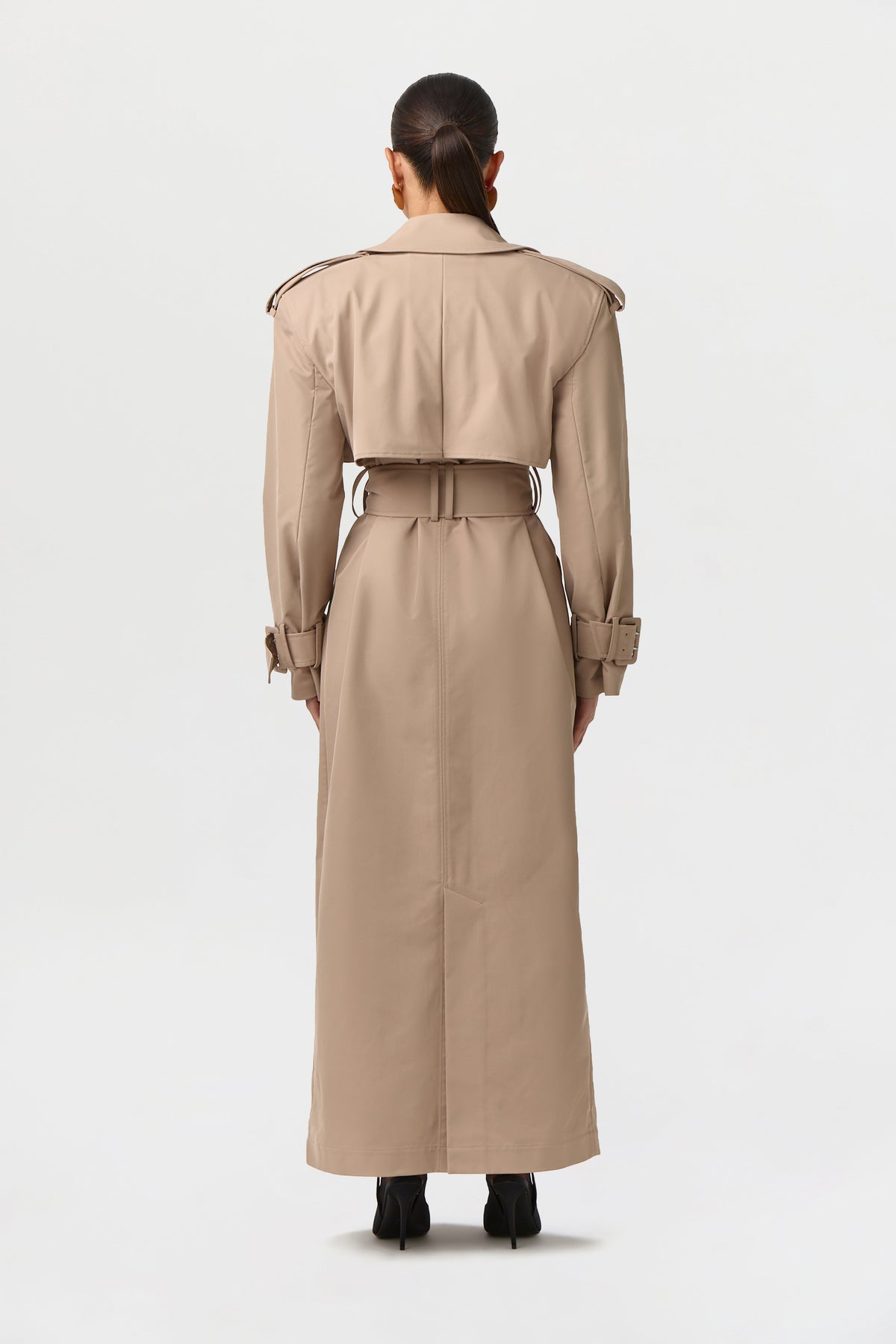 Twill Trench Long Coat