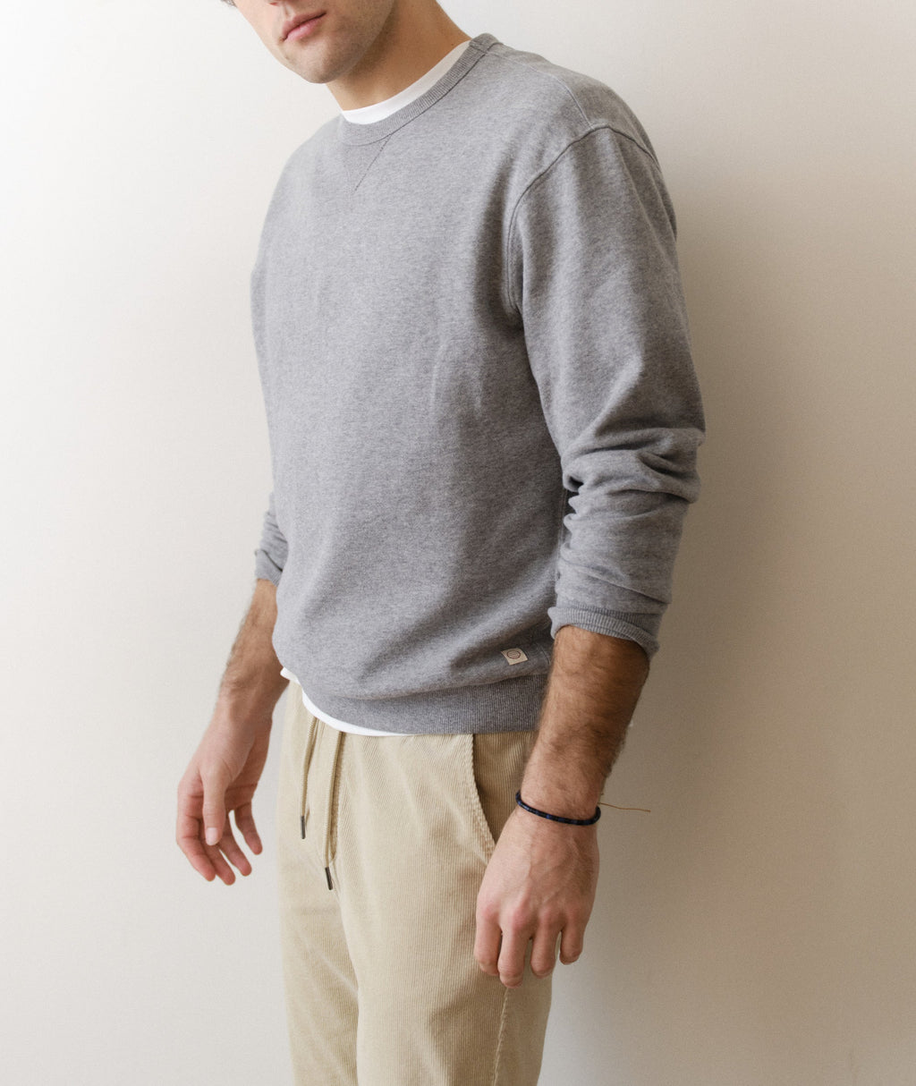 Men's Cloud 9 Fleece Relaxed Crewneck in Heather Grey
