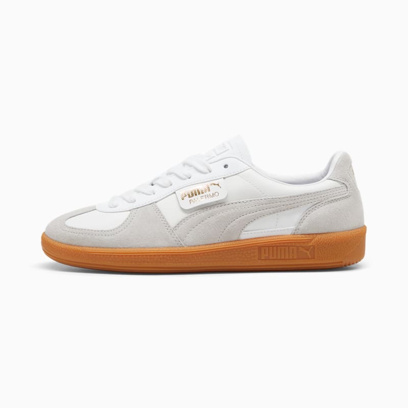 Palermo Leather Sneakers - PUMA White-Glacial Gray-Gum