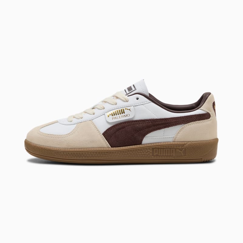 Palermo Leather Sneakers - PUMA White-Chocolate Brown-Gum