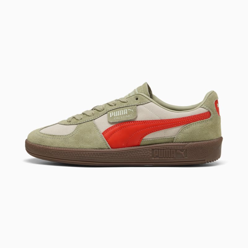 Palermo Sneakers - Desert Dust-Fierce Red