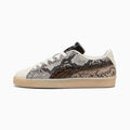 Suede Snake Print Sneakers