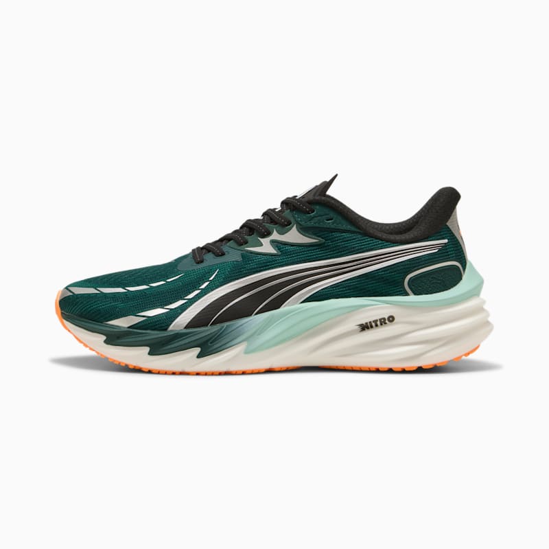 Velocity NITRO™ 4 Men's Road Running Shoes - Green Terrain-Heat Fire